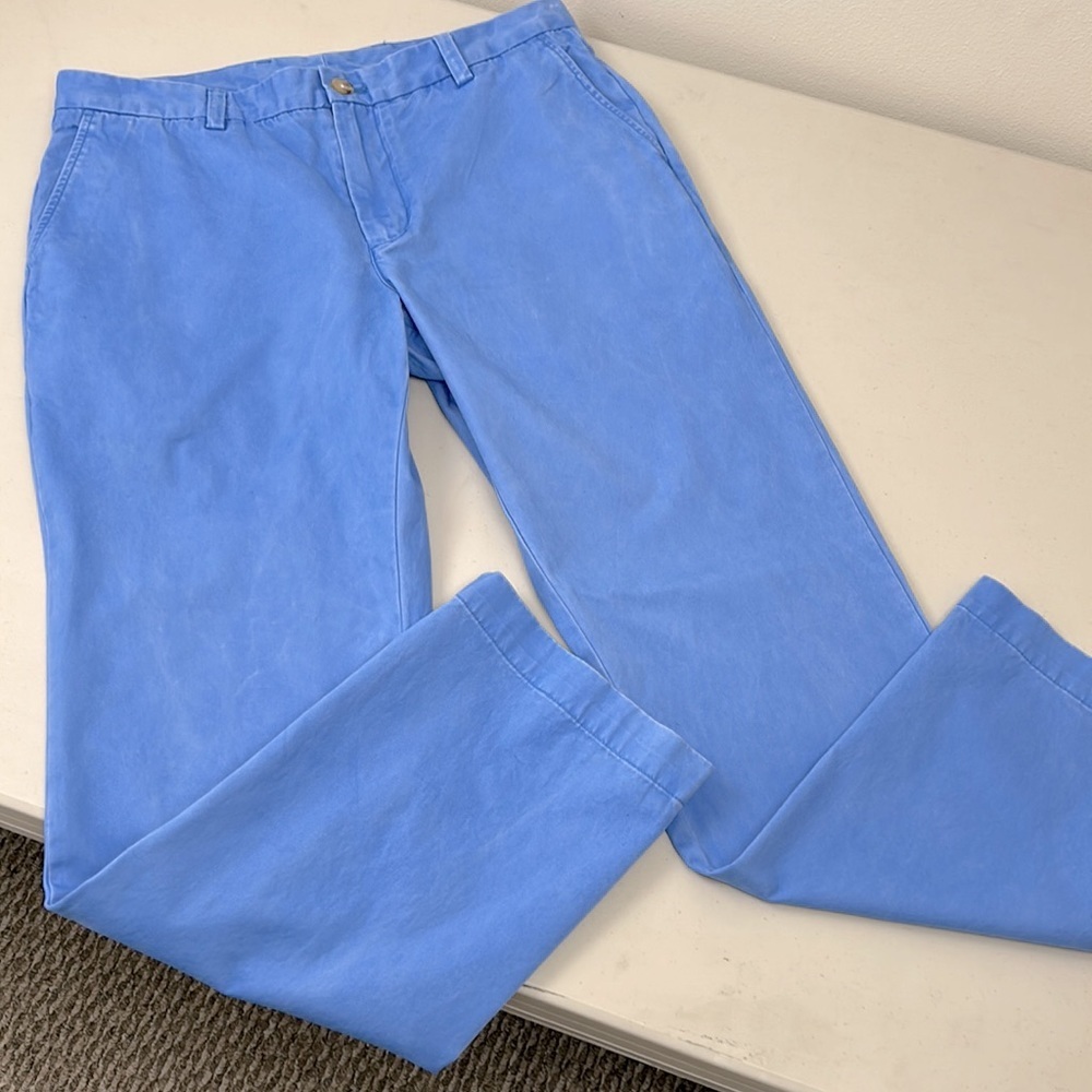 Vineyard Vines Slim Fit Breaker pant 100% cotton in Newport Blue size 33 waist